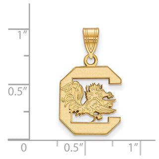 14k Gold LogoArt University of South Carolina Medium Pendant