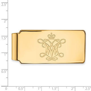 10k Gold LogoArt College of William and Mary Money Clip