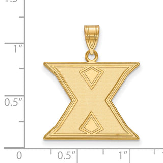 10k Gold LogoArt Xavier University Letter X Large Pendant