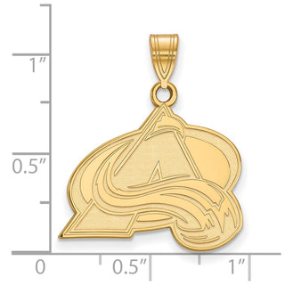 14k Gold NHL LogoArt Colorado Avalanche Letter A Large Pendant