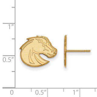 10k Gold LogoArt Boise State University Bronco Small Post Earrings