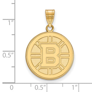 10k Gold NHL LogoArt Boston Bruins Large Pendant 1Y004BRI