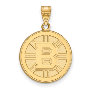 14k Gold NHL LogoArt Boston Bruins Large Pendant 4Y004BRI