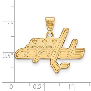14k Gold NHL LogoArt Washington Capitals Large Pendant