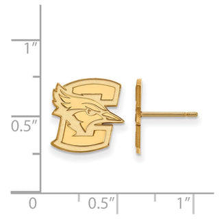 Sterling Silver Gold-plated LogoArt Creighton University Bluejay Small Post Earrings