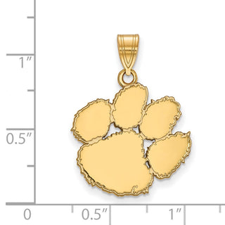 10k Gold LogoArt Clemson University Tiger Paw Large Pendant