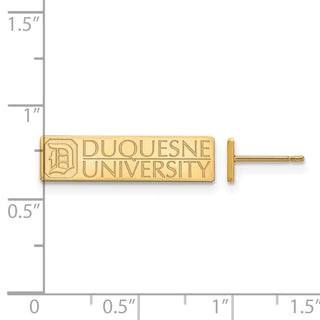 14k Yellow Gold LogoArt Duquesne University Small Post Earrings