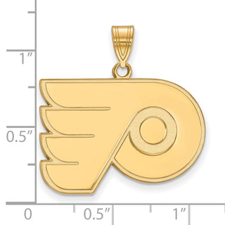 10k Gold NHL LogoArt Philadelphia Flyers Large Pendant