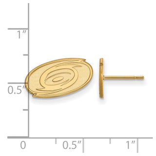 10k Gold NHL LogoArt Carolina Hurricanes Extra Small Post Earrings