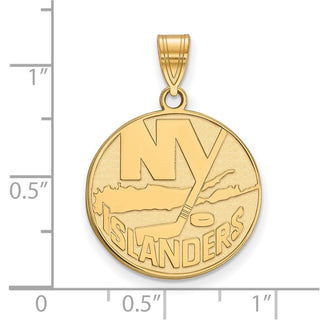 14k Gold NHL LogoArt New York Islanders Large Pendant