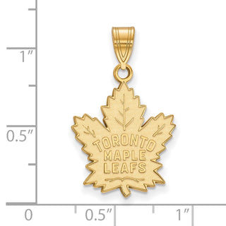 10k Gold NHL LogoArt Toronto Maple Leafs Large Pendant