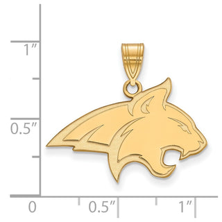 10k Gold LogoArt Montana State University Bobcat Large Pendant