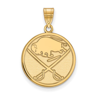 10k Gold NHL LogoArt Buffalo Sabres Large Pendant