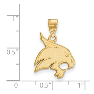 10k Gold LogoArt Texas State University Bobcat Large Pendant