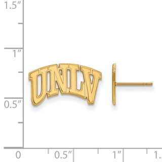 14k Gold LogoArt University of Nevada-Las Vegas U-N-L-V Small Post Earrings