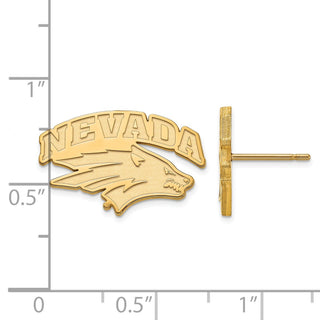 14k Gold LogoArt University of Nevada-Reno Small Post Earrings