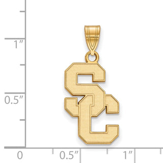 14k Gold LogoArt University of Southern California S-C Large Pendant