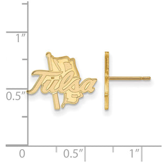 14k Gold LogoArt University of Tulsa Small Post Earrings