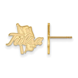 10k Gold LogoArt University of Tulsa Small Post Earrings