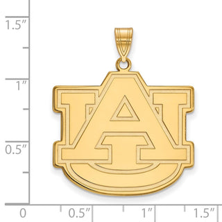 10k Gold LogoArt Auburn University A-U Extra Large Pendant