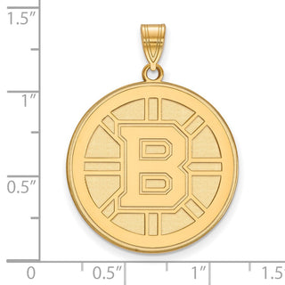 10k Gold NHL LogoArt Boston Bruins Extra Large Pendant