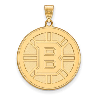 14k Gold NHL LogoArt Boston Bruins Extra Large Pendant