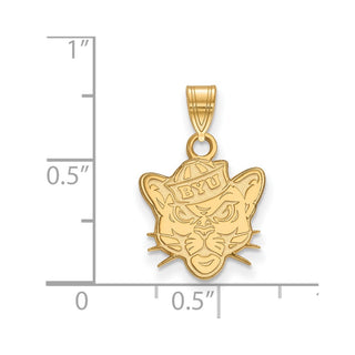 10k Gold LogoArt Brigham Young University Cougar Small Pendant