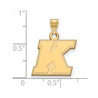 10k Gold LogoArt Kent State University Letter K Small Pendant