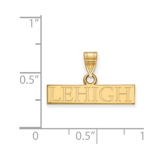 10k Gold LogoArt Lehigh University Small Bar Pendant