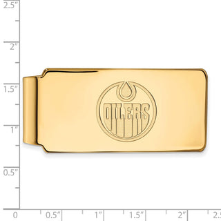 10k Gold NHL LogoArt Edmonton Oilers Money Clip