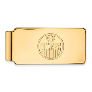 10k Gold NHL LogoArt Edmonton Oilers Money Clip