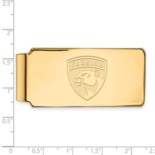 10k Gold NHL LogoArt Florida Panthers Money Clip