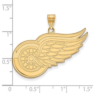 10k Gold NHL LogoArt Detroit Red Wings Extra Large Pendant