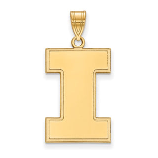 14k Gold LogoArt University of Illinois Letter I Extra Large Pendant