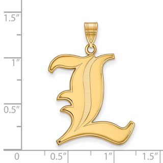 10k Gold LogoArt University of Louisville Letter L Extra Large Pendant