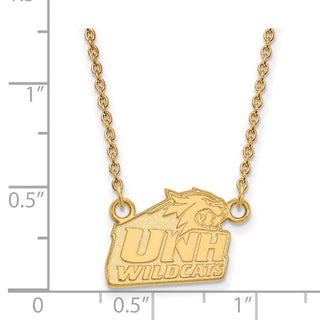 14k Gold LogoArt University of New Hampshire Small Pendant 18 inch Necklace