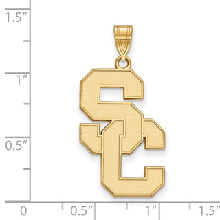 14k Gold LogoArt University of Southern California S-C Extra Large Pendant