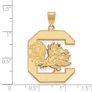 10k Gold LogoArt University of South Carolina Extra Large Pendant