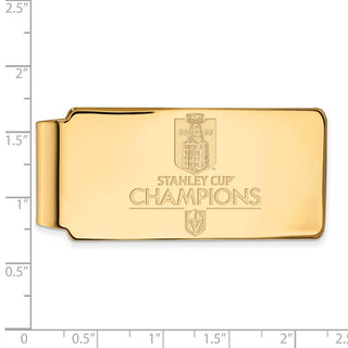 Gold Plated Sterling Silver LogoArt 2023 Stanley Cup Champions Vegas Golden Knights Money Clip