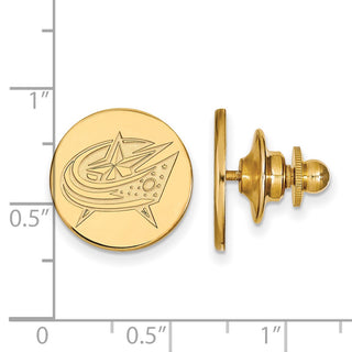 14k Gold NHL LogoArt Columbus Blue Jackets Lapel Pin