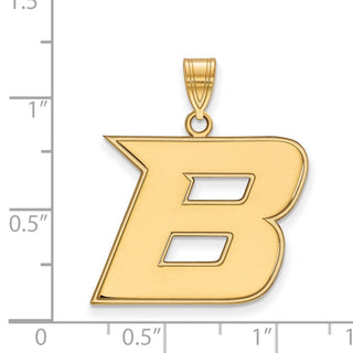 10k Gold LogoArt Boise State University Letter B Large Pendant