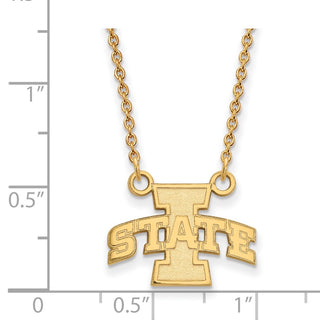 10k Gold LogoArt Iowa State University Small Pendant 18 inch Necklace