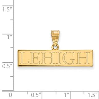 10k Gold LogoArt Lehigh University Large Bar Pendant