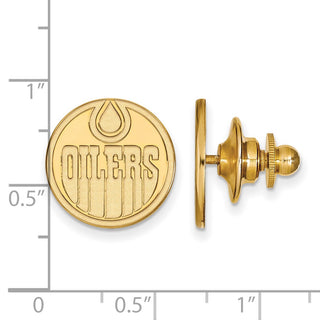 14k Gold NHL LogoArt Edmonton Oilers Lapel Pin