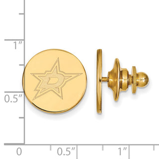 Sterling Silver Gold-plated NHL LogoArt Dallas Stars Lapel Pin