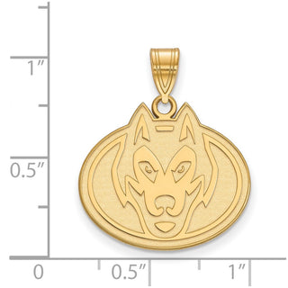 10k Gold LogoArt St. Cloud State University Husky Large Pendant