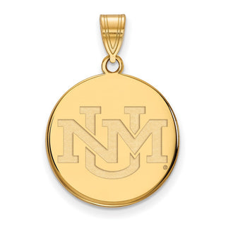 Sterling Silver Gold-plated LogoArt University of New Mexico Large Pendant