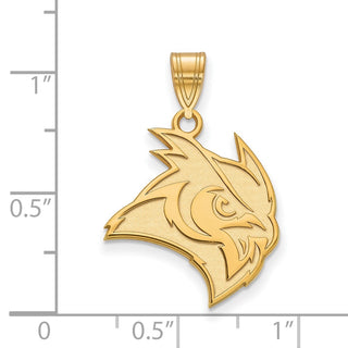 10k Gold LogoArt Rice University Owl Large Pendant