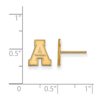 14k Gold LogoArt Appalachian State University Extra Small Post Earrings