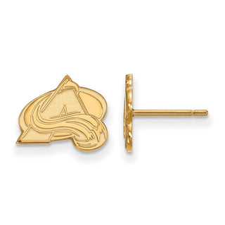 10k Gold NHL LogoArt Colorado Avalanche Letter A Extra Small Post Earrings
